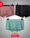 3-Pack Men’s Modal Graphene Boxer Shorts – Antibacterial Crotch, Comfortable Fit