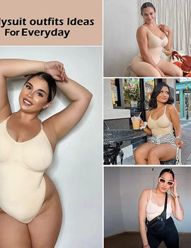 Women Backless Bodysuits Shapewear Thong Seamless Tummy Control Butt Lifter Body Shaper Corset Slimming Camisole Tops