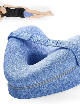 Body Memory Cotton Leg Pillow Home Foam Pillow Sleeping Orthopedic Sciatica Back Hip Joint for Pain Relief Thigh Leg Pad Cushion