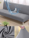 Armless Sofa Covers Elastic Solid Color Sofa Bed Cover Folding Seat Slipcover Dust-proof Stretch Couch Protector for Living Room
