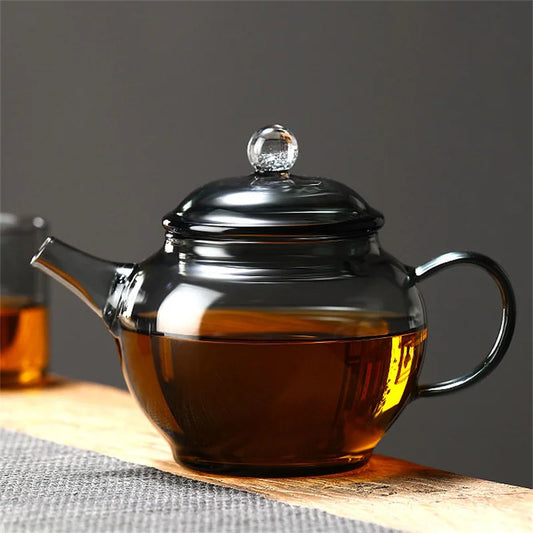 200ml High Borosilicate Mini Glass Teapot with Filter