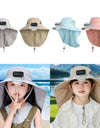 Children Outdoor Hat with Solar Fan Cooling Hat Multifunctional Rechargeable for Sport Golf Hiking Fashionable