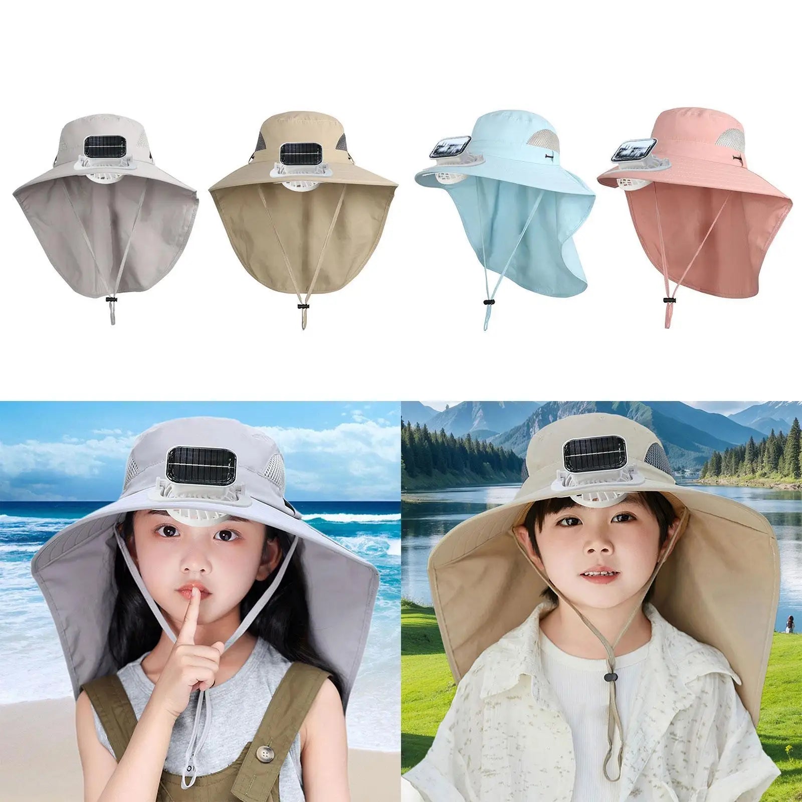 Outdoor Hat with Solar Fan Cooling Hat Multifunctional Rechargeable for Sport Golf Hiking Fashionable