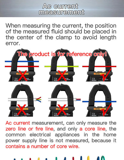 Clamp Meter Multimeter With HD Backlight Display Screen Mini Amperimetric Clamp Tester Noncontact Electrician Tools