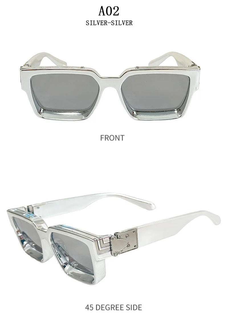 Millionaire Square Sunglasses With UV400 Protection
