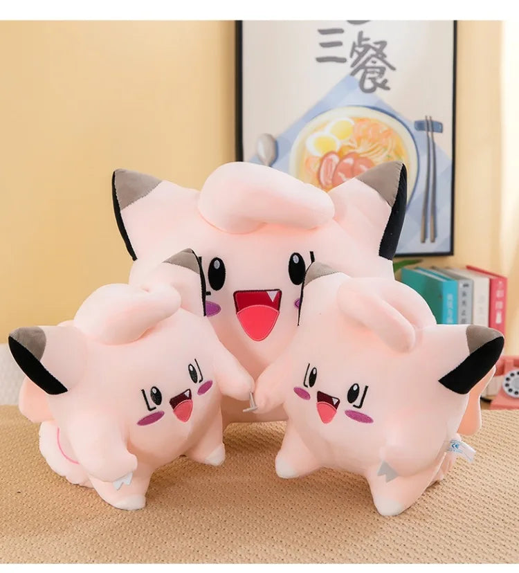 Pokemon Kawaii Clefairy Plush Toy Stuffed Doll Digital Monster Pikachu Cute Kids Birthday Xmas Gift for Boys Girls Sofa Pillow