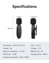3-in-1 Wireless Lavalier Microphone for iPhone Android PC Computer Camera Real-time Monitoring  Noise Reduction Mic