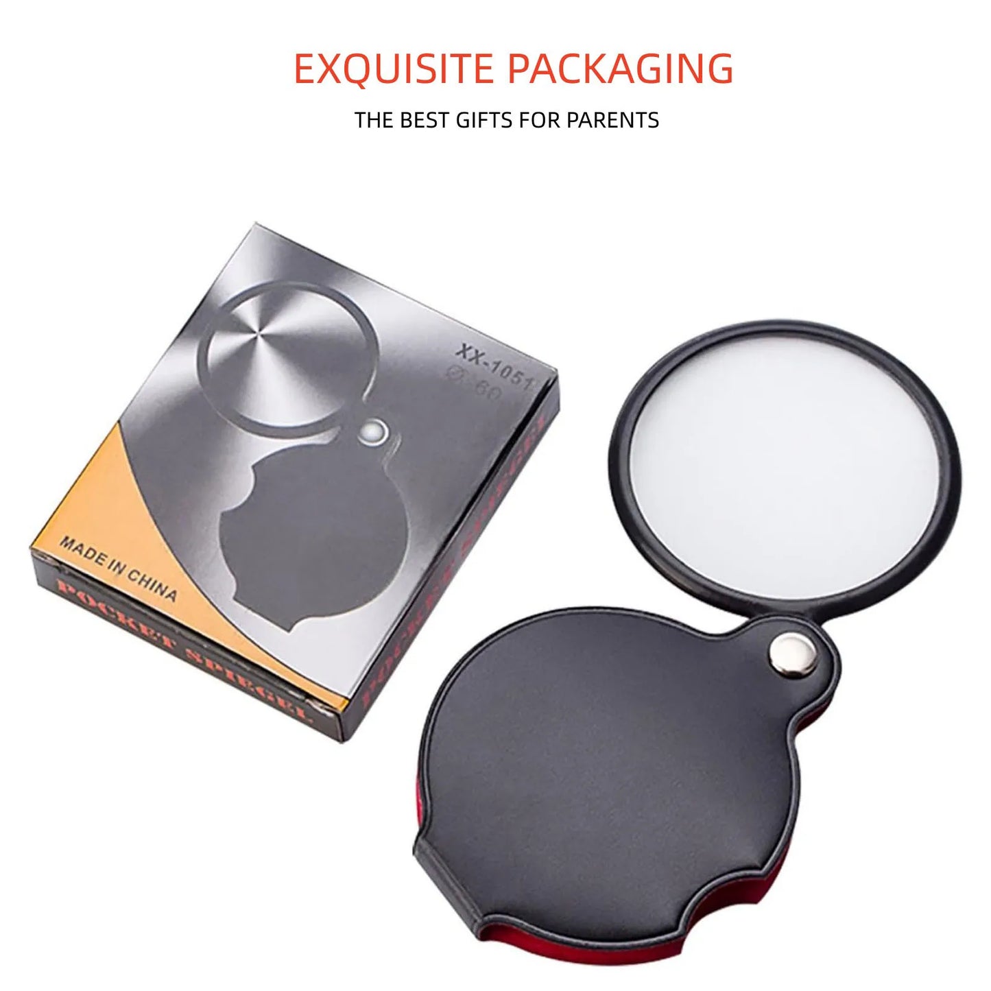 10X Mini Folding Pocket Magnifier Glass Reading Loupe
