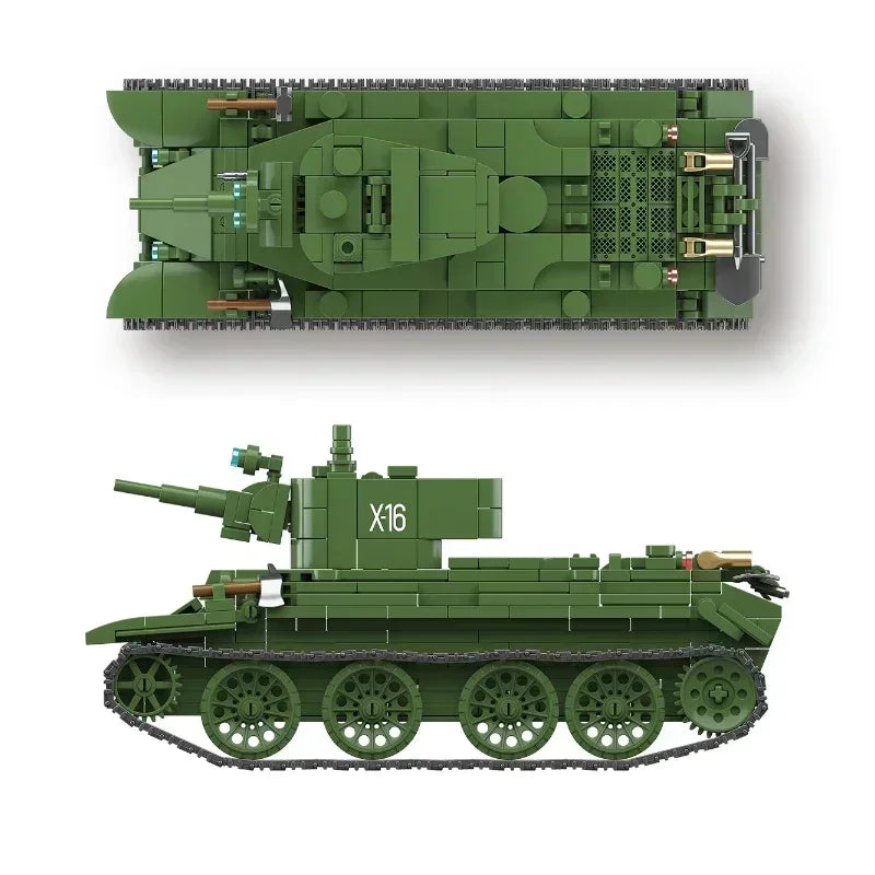 606 Pcs RSO/01 & 37mm Antitank  PaK35/36 WW2 Military SeriesTank Building Blocks  Bricks Model Set Toys for Gifts