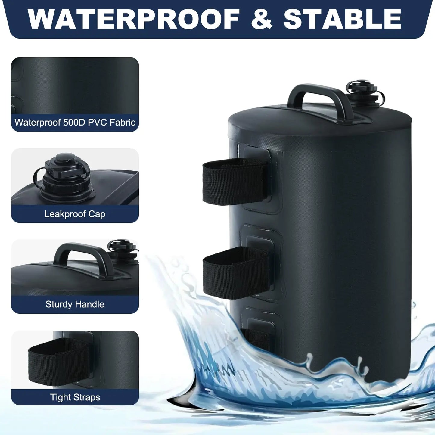 4pcs Tent Weight Water Bag Strong Water Sand Weight Bags Canopy Legs Weights Sandbags For Outdoor Camping Equipment