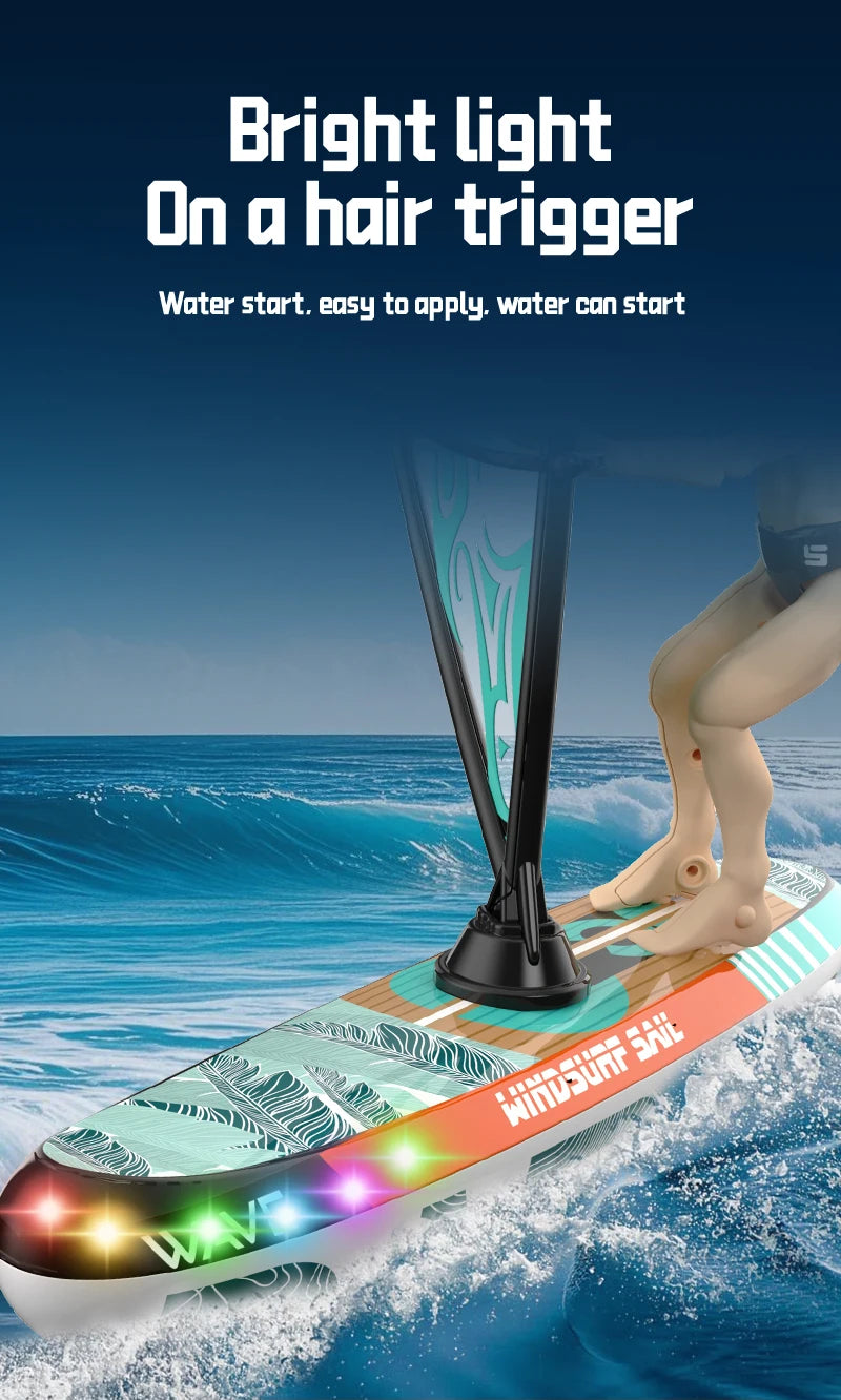 Rc Boat Sailboat Yachting Kayaking Remote Control Sailing Rowing Boat Paddling Summer Pool Waterproof Water Competition Toy