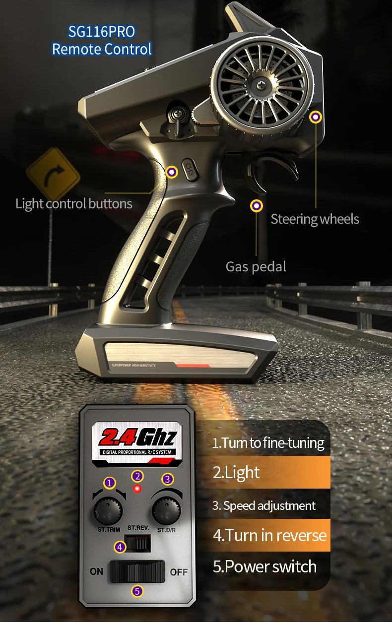 ZLL SG116 MAX/PRO 1:16 High Speed Drift Racing 80KM/H Or 40KM/H Brushless Motor 4WD RC Car Off Road Car Toys