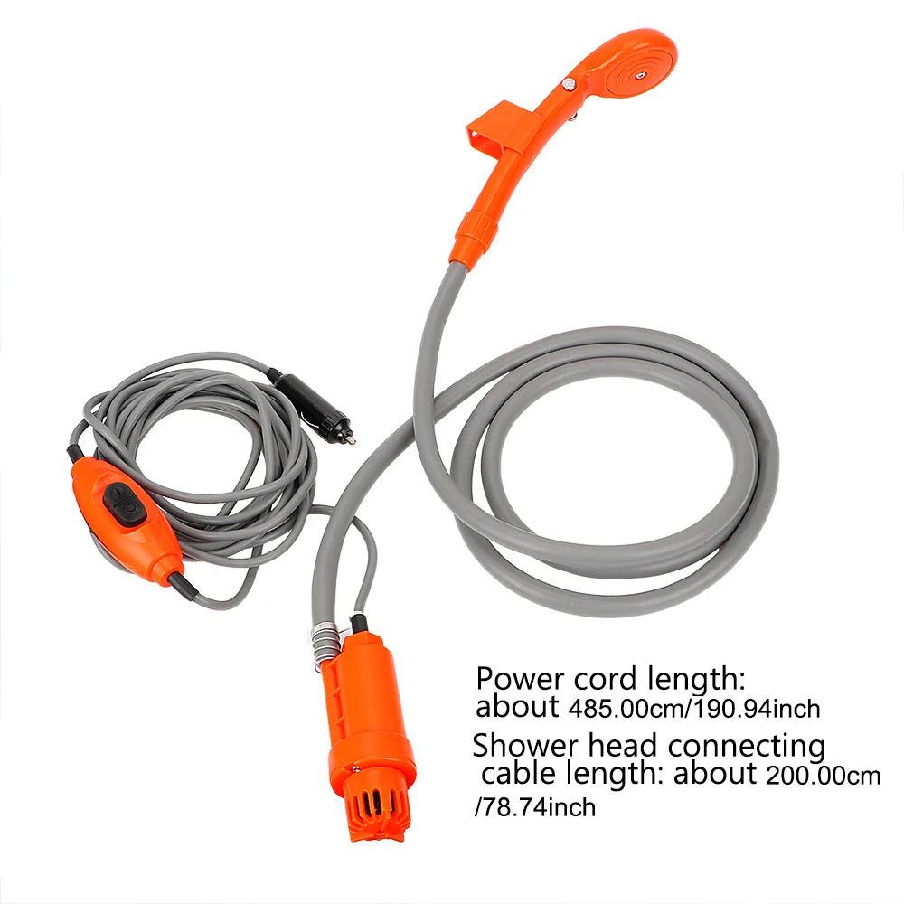 Portable 12V Caravan Camping Shower Pump Kit