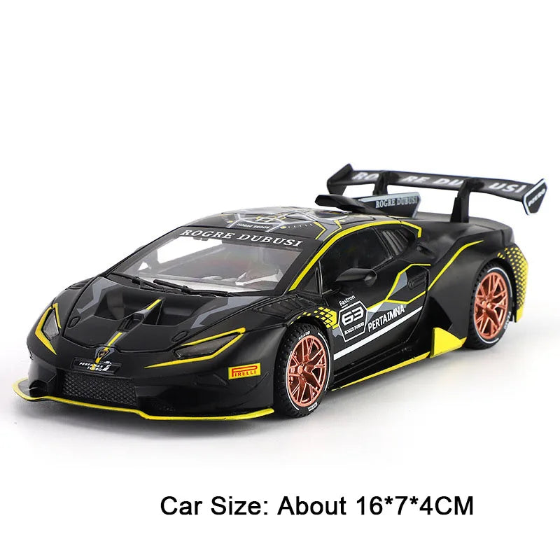 1:32 Scale Lambor Huracan ST EVO Sian Sports Car Model Toy Sound Light Pull Back Simulation Supercar Models Collection Gift Boy