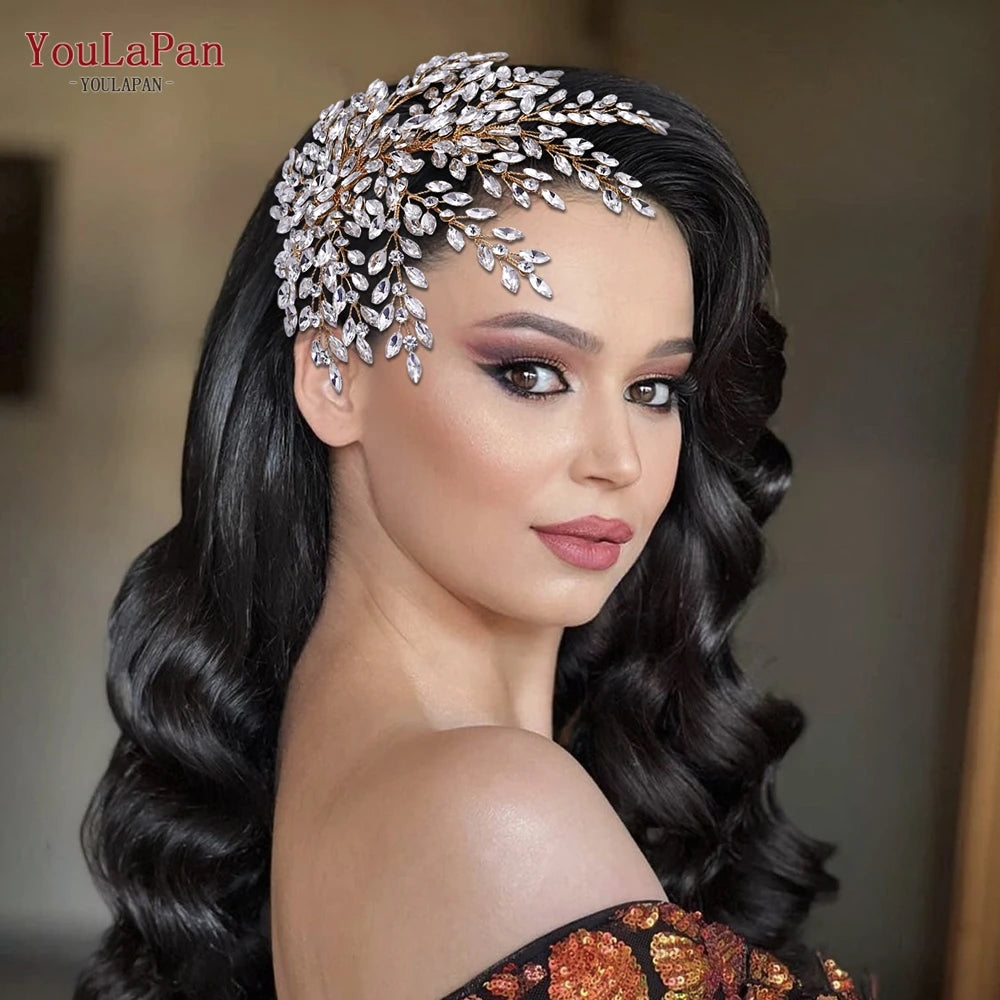 Rhinestone Bridal Headpiece Wedding Headwear Hair Accessories Woman Headband Jewelry Bride Headdresses for Party HP438