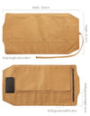 Portable Knife Roll Bag Thickened Canvas 8 Knife Slots+1 Scissor Slots +1 Zipper pouch Cooking Tool(just a bag, no knife)