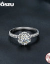 1.0CT D Color VVS1 Moissanite Wedding Ring For Women Diamond Cut 925 Sterling Silver Flower Rings