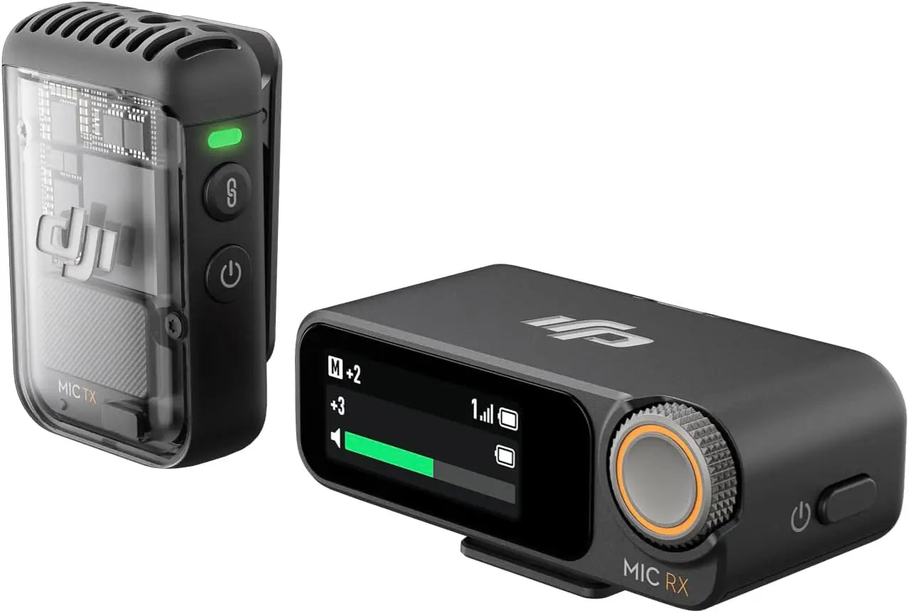 Wireless Microphone System with 32 Bit Float Recording Intelligent Noise Cancelling and 250m Transmission Range