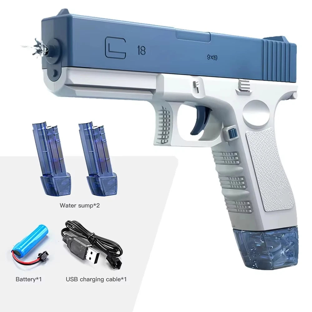 Electric M416 Water Gun with Full Automatic Shooting – Rechargeable Summer Outdoor Water Blaster