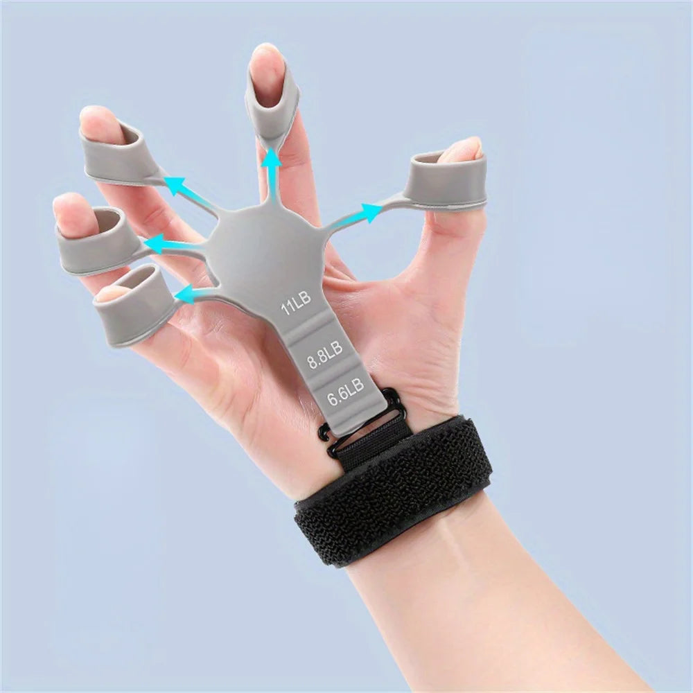 5 Finger Silicone Wrist Puller Stretching Tool Finger Trainer  Aids Hand Training Strength Exercise