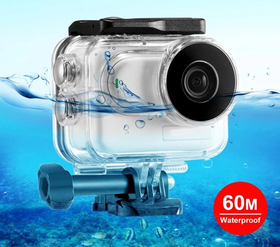 for Insta360 GO 3 60m Underwater Waterproof Housing Case with Base Adapter & Screw Diving Case