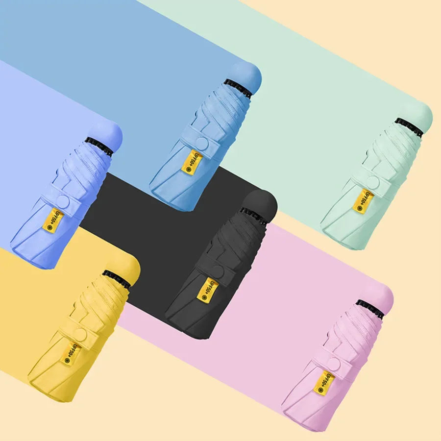 Sun Umbrella Travel Umbrella Compact Ultralight Mini Portable Waterproof Folding Umbrella