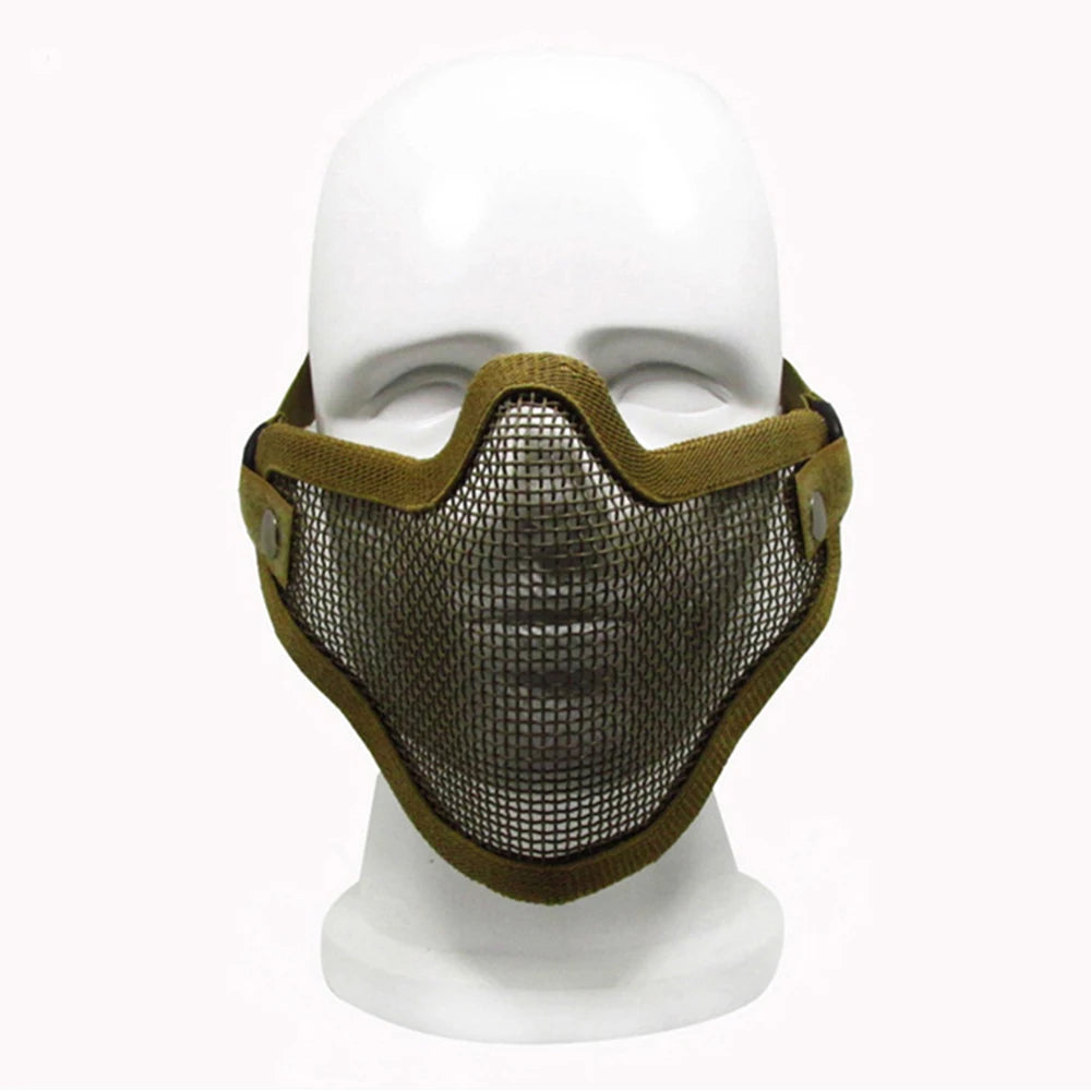 Tactical Airsoft Mask Outdoor Hunting Metal Wire Mesh Protective Mask BB  Shooting Paintball Accessories