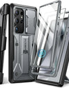 for Samsung Galaxy S23 Ultra S24 Case with Kickstand Slide Camera Cover Screen Protector Military Grade Shockproof 6.8"