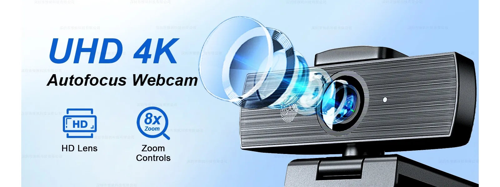 4K Webcam Mini Camera for Pc Autofocus megnetic Privacy Cover Dual Microphone for Live Streaming Online Class Video Conference