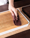 Bamboo Tea Tray Home Living Room Kungfu Tea Set Small Tea Tray Draining Dry Soaking Table Storage Wet And Dry Use