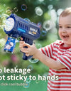 12 hole electric children's bubble gun, toy bubble machine, automatic soap blowing machine with lights, summer outdoor party gam