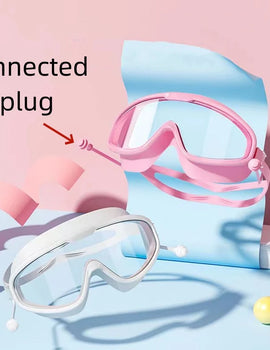 Swimming Goggles Big Frame Swimming Goggles Big Frame HD Wide View Anti-Fog UV Protection Swimming Goggles for No Leaking