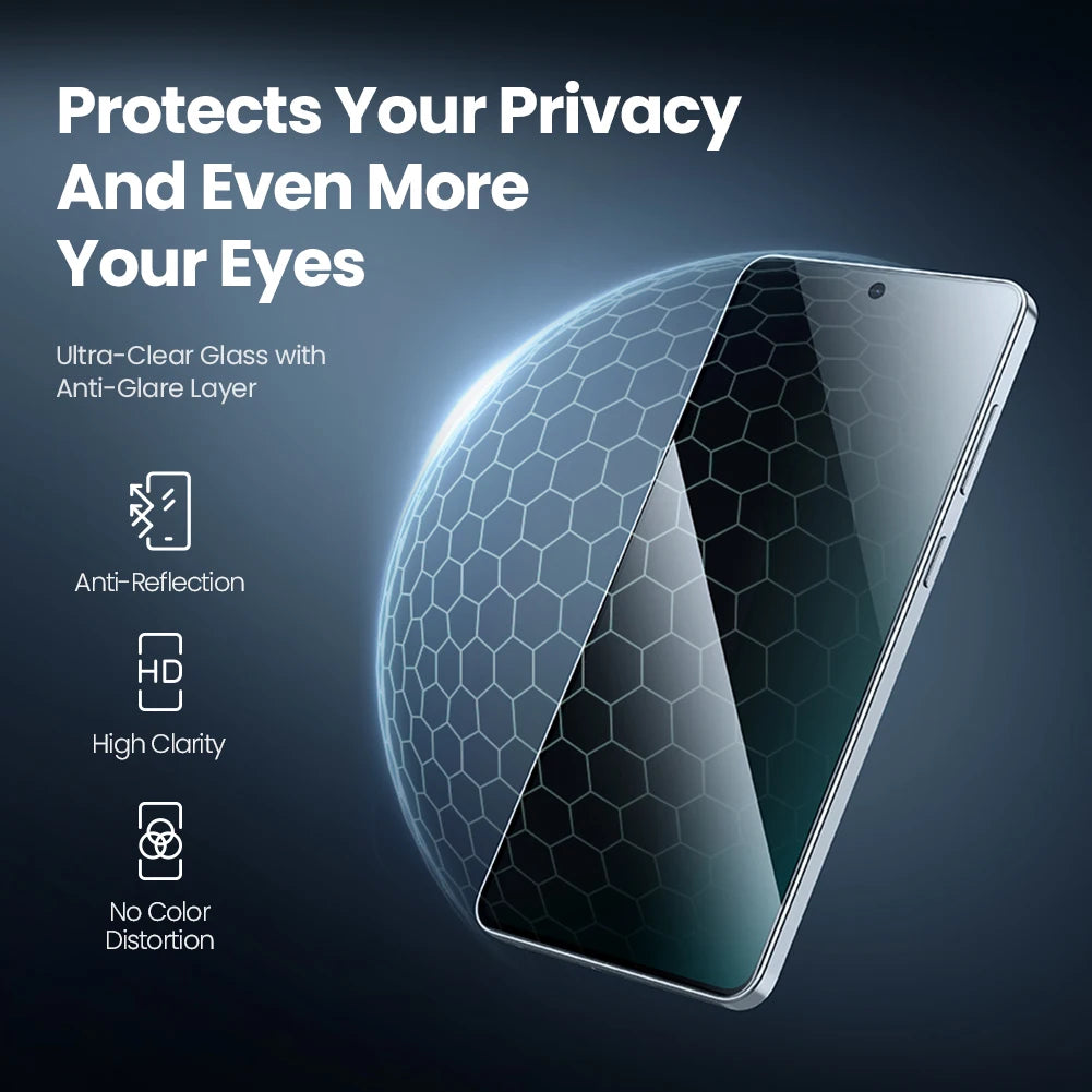 Anti-Spy Full Coverage Tempered Glass Screen Protector for Samsung Galaxy S26 Ultra / S26 Plus – Privacy Film with Auto Installation Tool