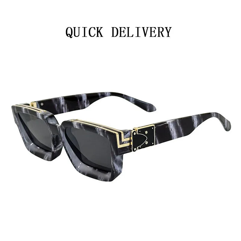 Millionaire Square Sunglasses With UV400 Protection