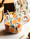 500ml Creative Glass Scale Handgrip Mug Breakfast Milk Coffee Couple Mug Home Tumbler Water Drinkware Fruit Juice Cups