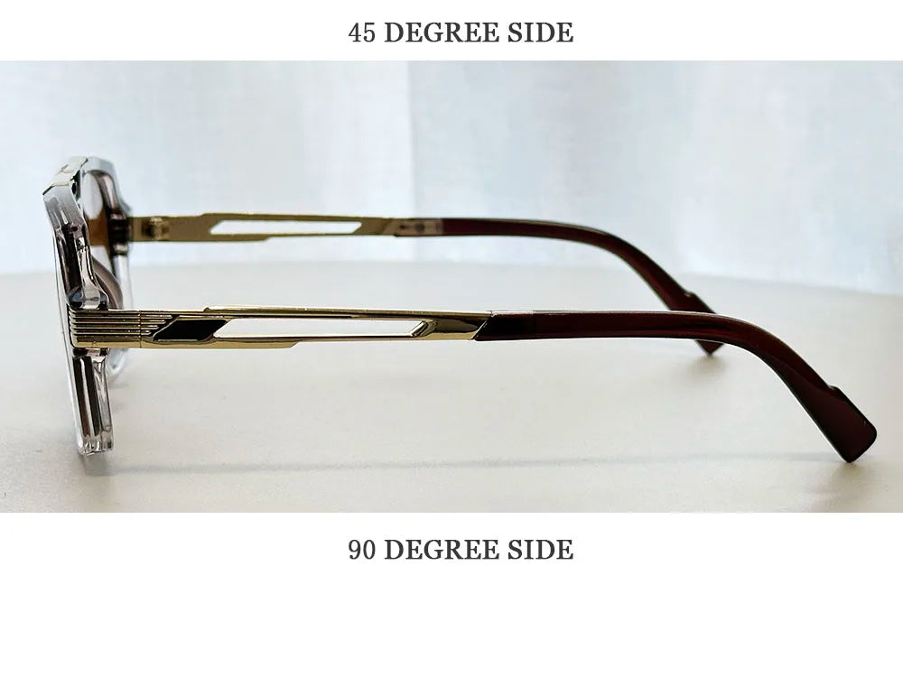 Vintage Square Alloy Frame Sunglasses With UV400 Protection