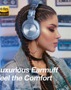 Upgrade A70 Wireless Bluetooth Headphones Over Ear Hi-Res Audio Type C Bluetooth Headset With Microphone 72H Blue