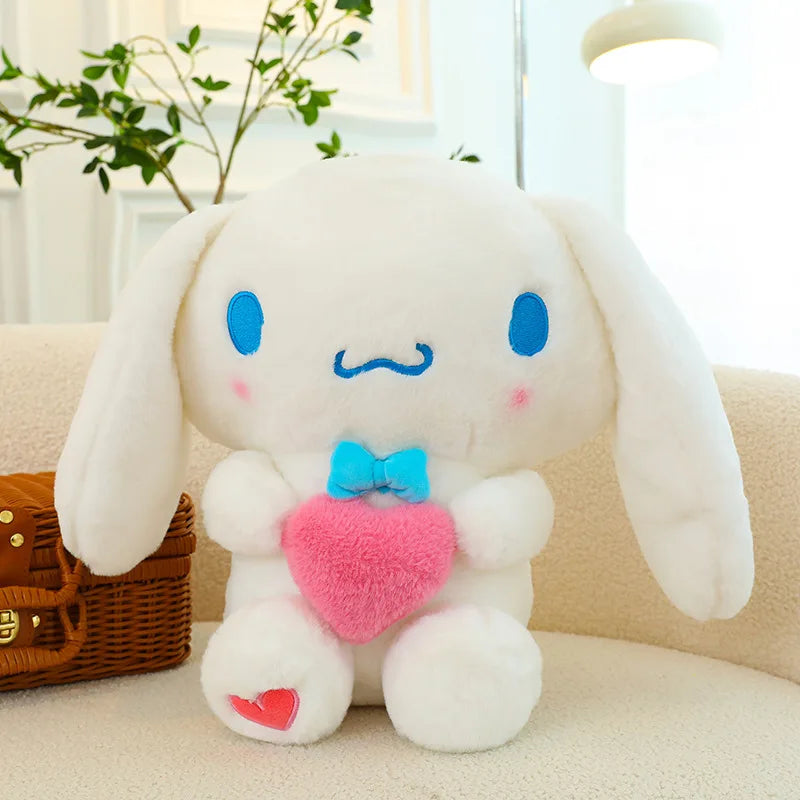 Sanrio Kawaii Kuromi My Melody Cinnamoroll Plush Toy Stuffed Doll for Kids Birthday Xmas Gift Large Cute Pillow for Sleeping