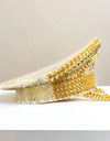 Golden Steampunk Captain Hat Rhinestone for Burning Man Festival Woman Rave Festivals Accessories ＆ Party Caps for Man