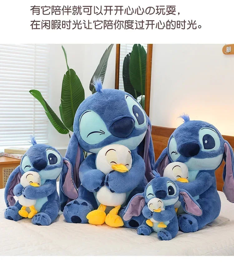 Disney Plush Doll Stitch Lilo Doll Cute Duck Stitch Plush Stuffed Toy Christmas 's Birthday Gift Kawaii Decoration Toys