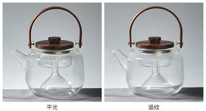 Dual-Purpose Boiling Water Glass Teapot