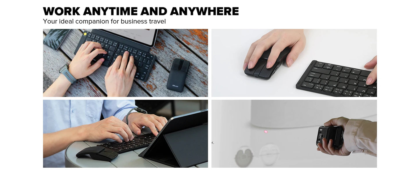 Pocket Folding Bluetooth Mouse – Ultra Slim Silent Portable