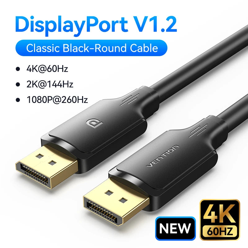 DisplayPort 1.4 Cable 8K 60Hz 4K HDR 165Hz Display Port Audio Cable for Video PC Laptop TV Display Port 1.4 DP Cable 1.2
