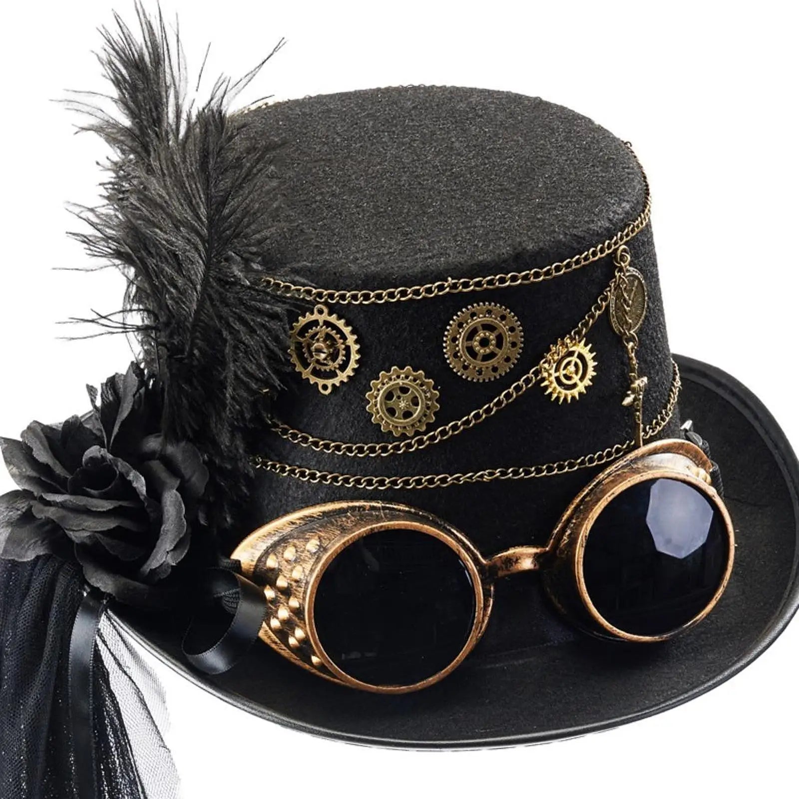Steampunk Top Hat Jazz Decoration Fancy Dress up for Carnival Party Role Playing