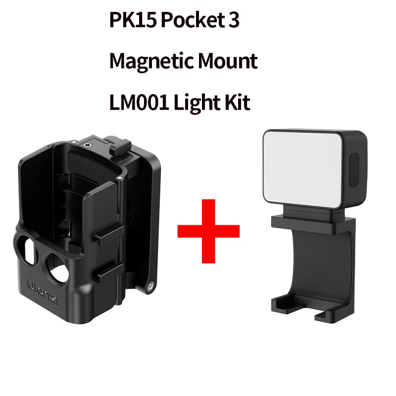 Magnetic Mini LED Video Light for DJI Osmo Pocket 3 – Waterproof Vlogging & Live Streaming Light, 500mAh Rechargeable