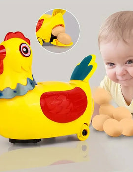 Electric Hen Laying Eggs Walking Toy Music Interactive Educational Toys for Boys Girls Birthday Christmas Gift