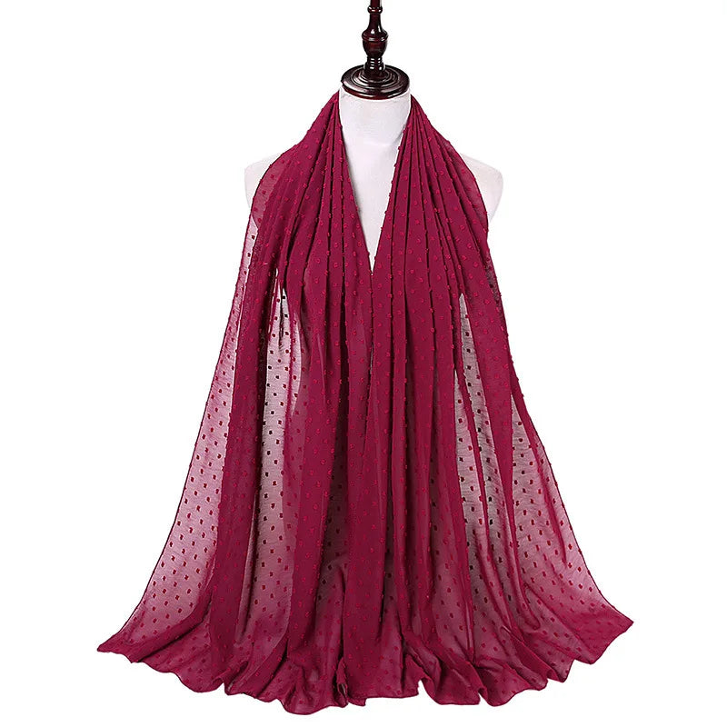 70*175cm Muslim Chiffon Hijab Shawls Scarf Women Solid Color Head Wraps Women Hijabs Scarves Ladies Foulard Femme Muslim Veil