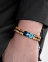 Bracelet Metal Stainless Steel Wood Strap Jewelry