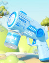 Space Electric Automatic Light Bubble Machine Bubble Gun Summer Beach Bathing Outdoor Games Children Fantasy Toy