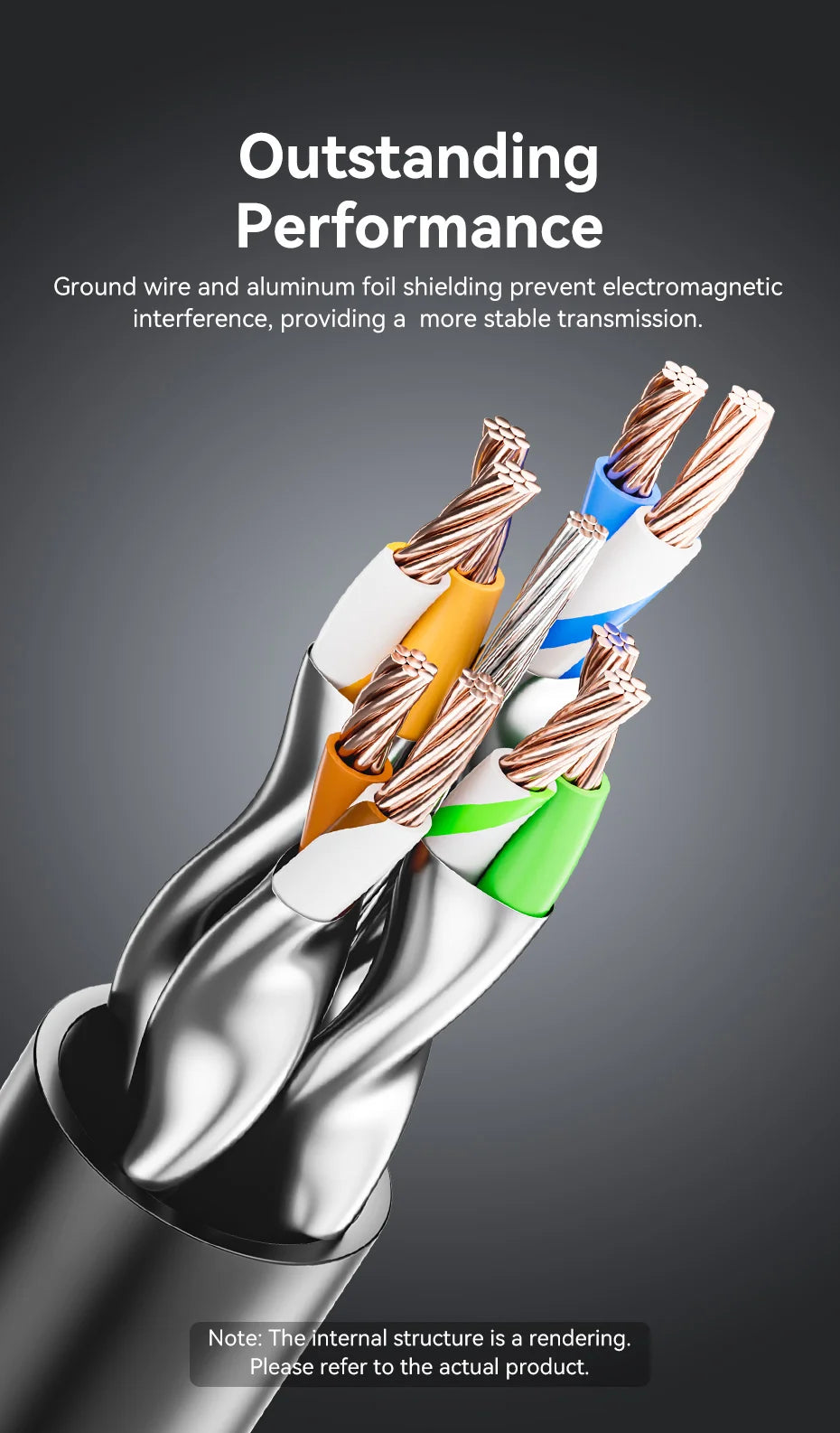 CAT8 Ethernet Cable 40Gbps 2000MHz 360 Degree Rotate CAT 8 Networking Internet Lan Cord for PC PS 4 Router RJ45 Cable